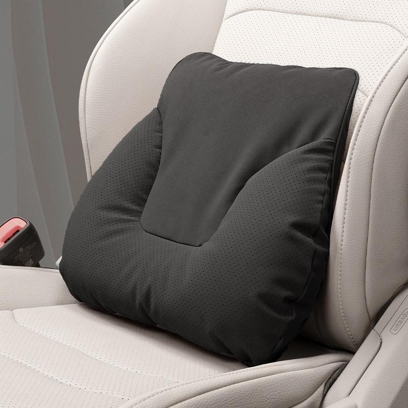 2025 Summer Suede Car Headrest S-Class Pillow Car Neck Protection Pillow High-end Cushion Seat Waist Pillow Waist Protector