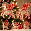 3/4/5PCS 2D Flat Goat Pendant Acrylic Christmas Tree Ornament New Zodiac Goat Souvenir  Bag Charms