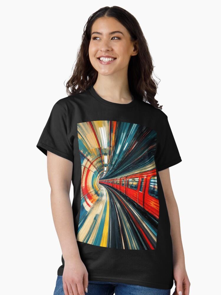 Metro Speeding Though: A London Subway Train #3 Classic T-Shirt