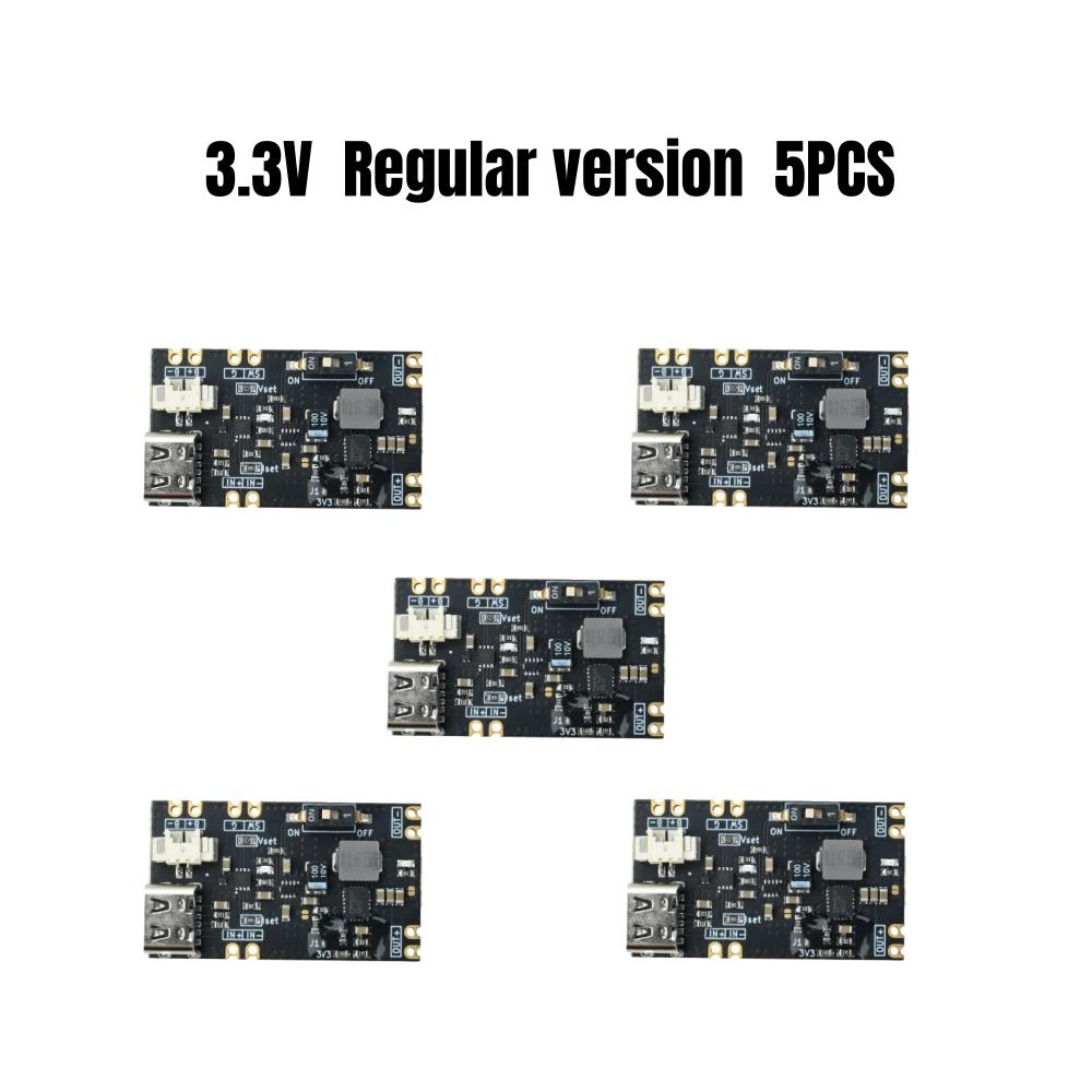 1PCS/5PCS Low Heat High Efficiency UPS Power Module 3.3/5V 1.5A/1A Type C for STM32 ESP32 Lithium Battery Charger