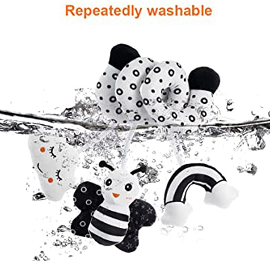 Car Seat Spiral Plush Toys, Crib Toys Spiral Activity Toy Built-in BB Device & Rattle & Sound Box, Newborn Sensory Toy Best Gift for 0 3 6 9 12 Months