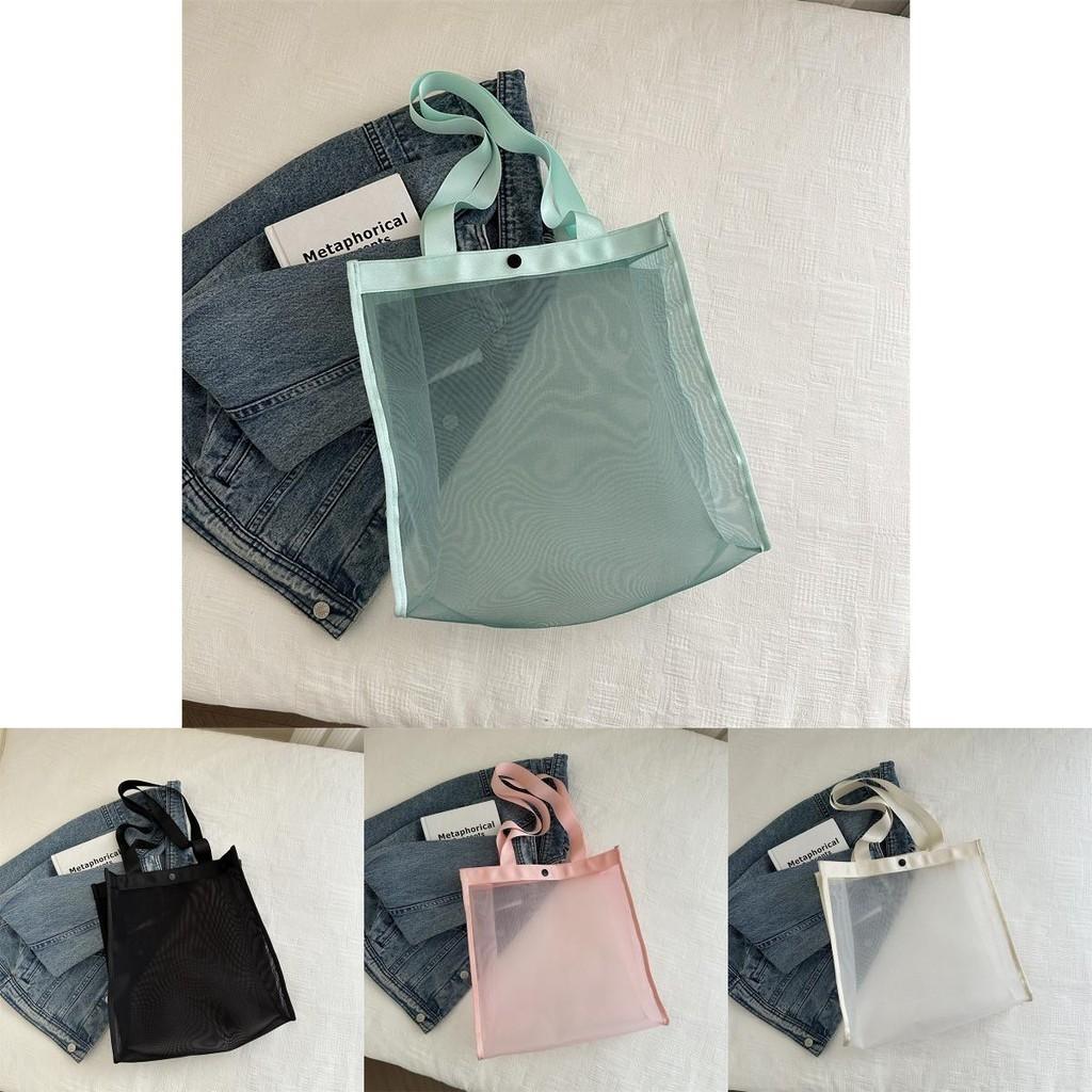 Chic Transparent Shoulder Tote Bag For Everyday Use Large Capacity Trendy Design