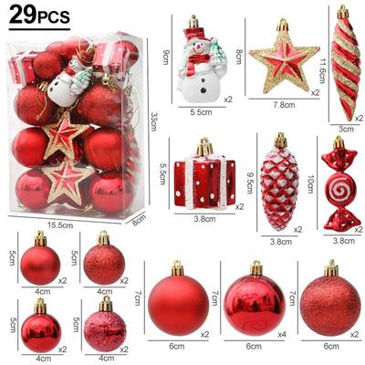 Bombki choinkowe czerwona laska cukrowa wisząca ozdoba duży zestaw wisiorków ozdoby świąteczne dla domu 2024 Natal Navidad nowy rok