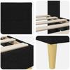 Bed Frame with Headboard Black 120 x 190 cm Fabric