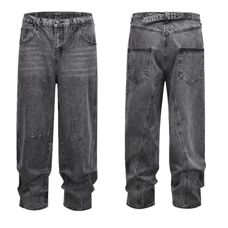 RogueWave Y2k Streetwear Vintage Pantalones Hombre Trees Camouflage Jeans Cargos for Men Patchwork Straight Baggy Casual Denim Trousers