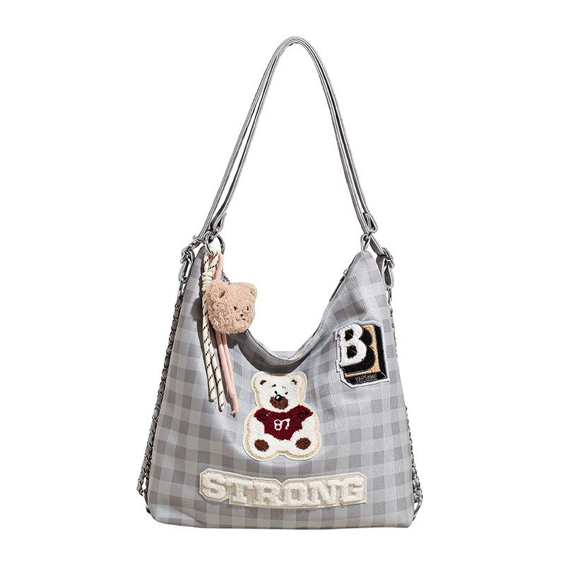 New Fashion Casual Large Capacity Backpack Cartoon Embroidered Shoulder Bag