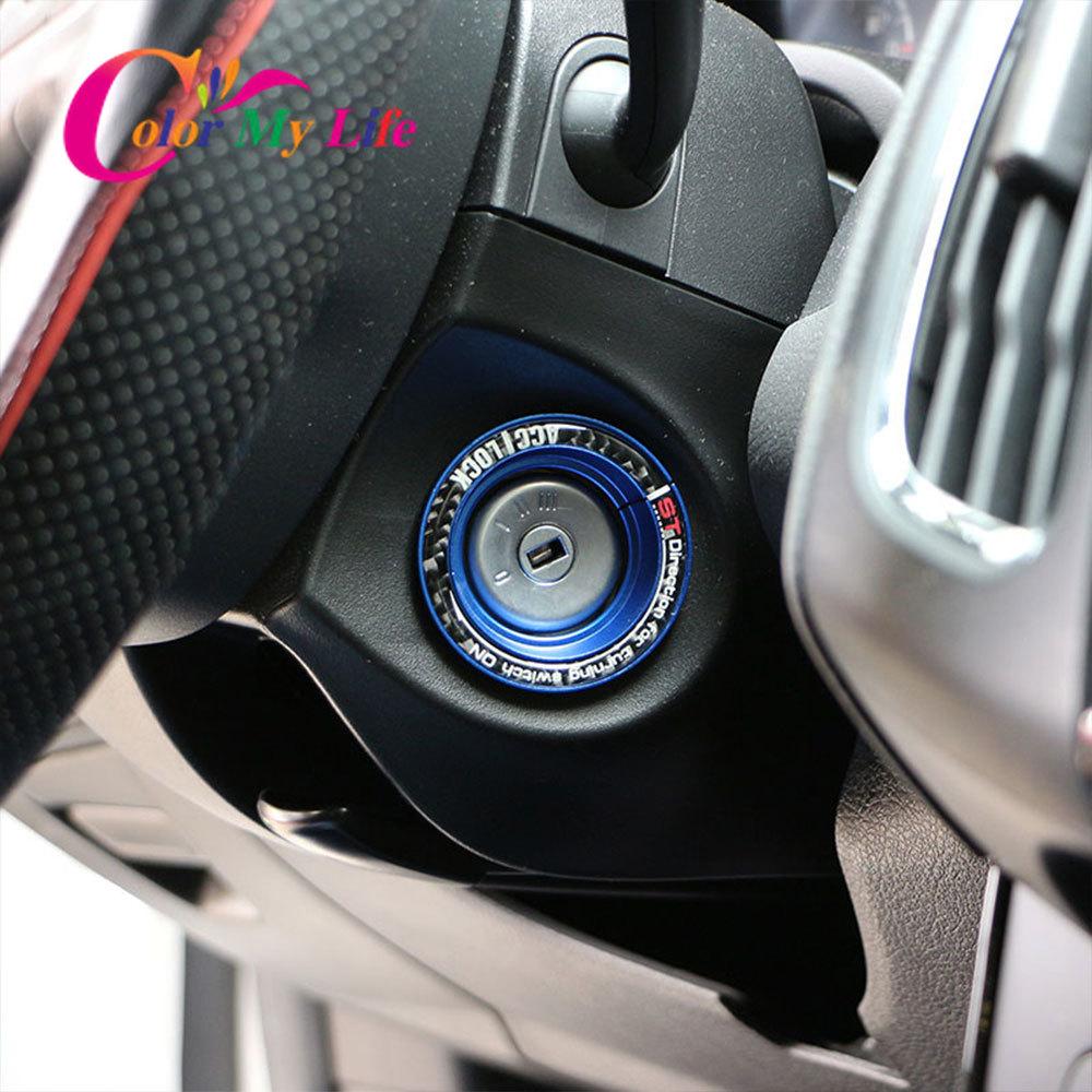 Für Ford Focus 2 3 Mk2 Mk3 Escape Kuga Fusion Mondeo Auto Zündschloss Loch Schalter Ring Kreis Abdeckung Aufkleber Zierleiste Zubehör