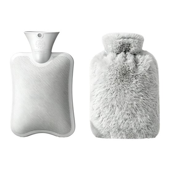 Women Hot Water Bag Bottle with Plush Cover, 500/1000/2000ML Leak-proof Bag, Soft Cover Cold Compress Pouch for Shoulder, Back, Hand, Legs,