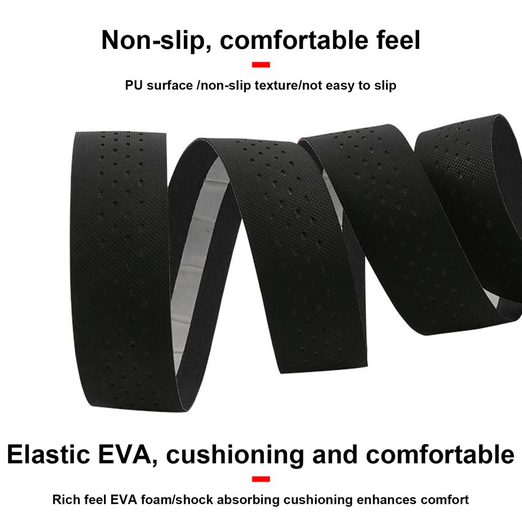 1 Pair Road Bike Handlebar Tape with Non Slip Texture   Bar Tape Cycling Accessory(Black )
