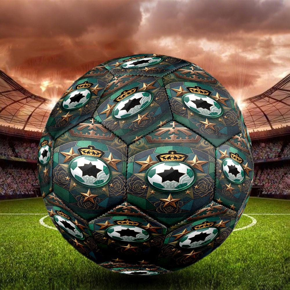 Club Santos Laguna Print Size 5 Soccer Ball, Standard Match Football for Sports Game and Team Practice, Ideal Gift for Soccer Fans