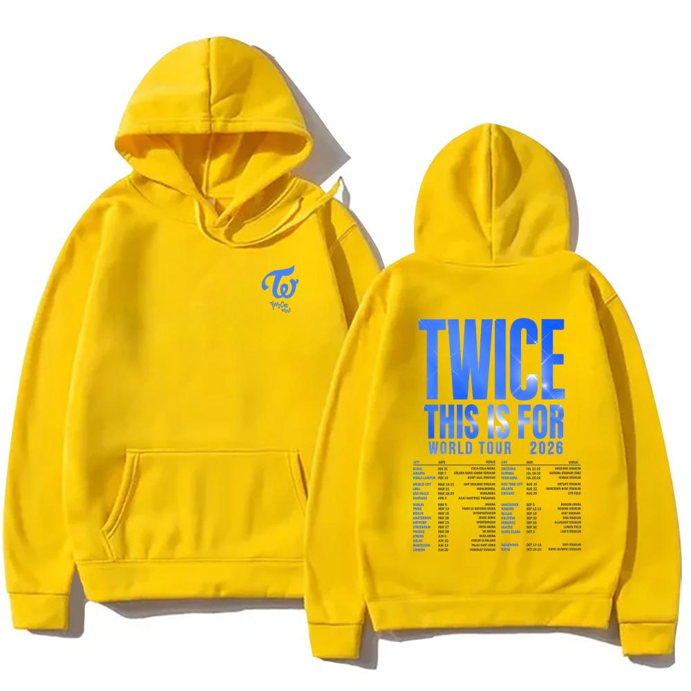 KPOP Twice Hoodies Twice Dies ist für die Welttournee 2026 Pullover Damen Herren Ästhetisches Grafik-Sweatshirt Kleidung