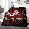 Name Custom Fortuna Düsseldorf Print Flannel Blanket High Quality Warm Comfortable Cover for All Seasons Perfect for Gifts Home Decor