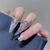 Hollow Design Fingertip Protective Cover Metal Metal Finger Rings Gothic Nail Cover Women Girls