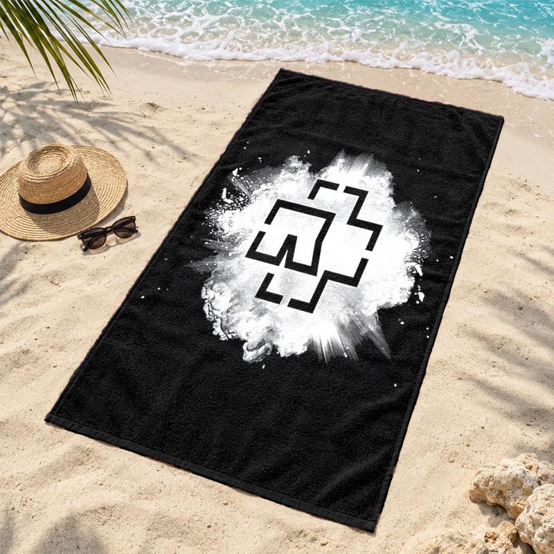 Rammstein Microfiber Beach Towel Quick Dry Sand Free Lightweight Beach Towels for Travel Swimming Camping