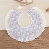 Large Korean-Style Princess Baby Bib with Lace – 360° Coverage, Cotton Shawl.