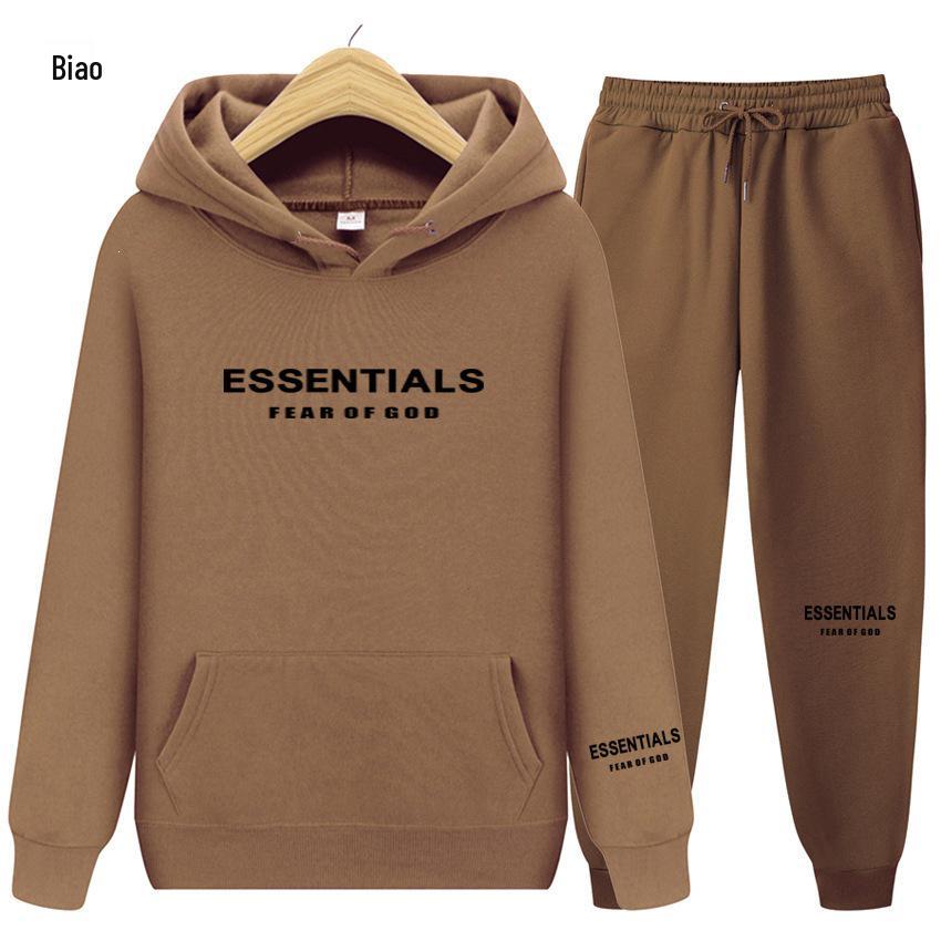 Essentials by FEAR OF GOD: Trendige Couple Hoodies mit Fleece Zweiteiliges Set