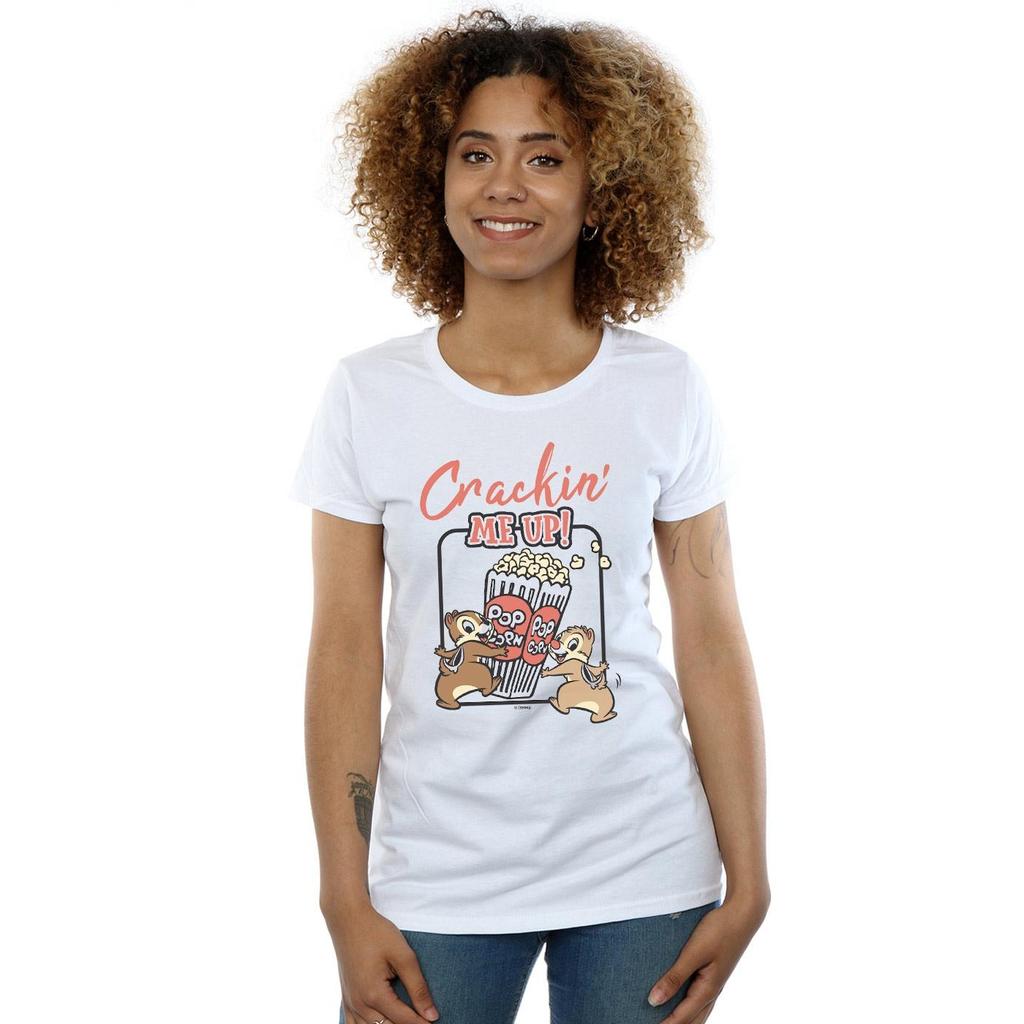 Disney Womens/Ladies Chip N Dale Crackin Me Up Cotton T-Shirt
