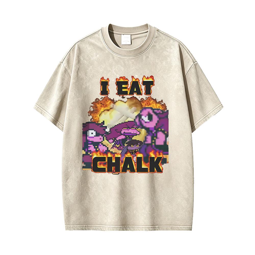 Washed Vintage Game Deltarune Susie Kris Ralsei Funny Graphic Tshirt Men Women Casual Humor Oversized T Shirts Otaku Lover Gift