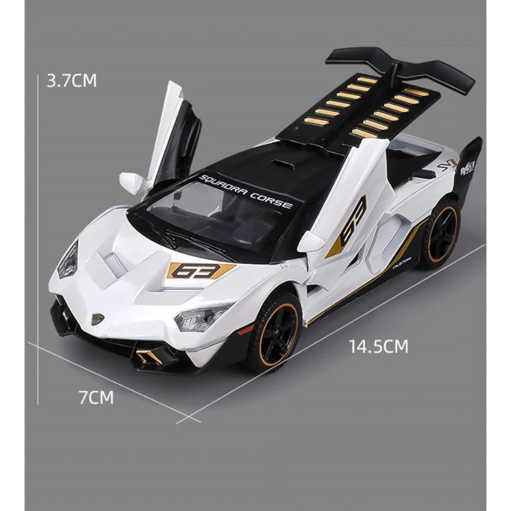 1/32 Lamborghini Aventador SC18 Alston Alloy Racing Car Model Diecasts Metal Toy Sports Car Model Simulation Sound Light Toy Gift