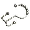12PCS Shower Curtain Hooks Rustproof Metal Iron Double Sided Bath Curtain Hook Rings for Bathroom Bl