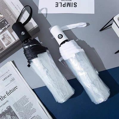 Transparent Vikbart automatiskt paraply Herr Ripple Edge Svart Business Regnparaply Dam Plast Klar Dam Parasoll