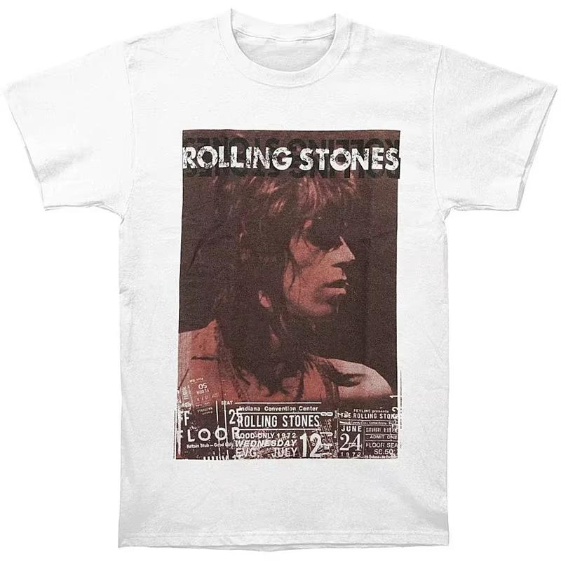 Street Fashion Rock Top Short Sleeve 1962 Rolling Stones The Rolling Stones Tshirt American Retro Punk Women Rock Top T-Shirt