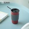 Nanshan Mr. Ceramic Mug with Lid and Straw