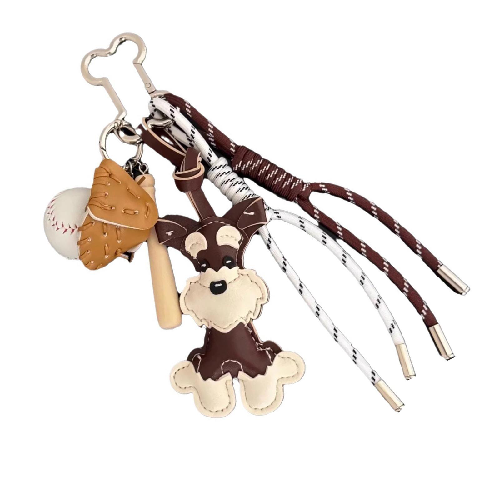 

Очаровательный брелок для ключей с собакой шнауцером, шарм для сумки, ручная работа с тонкими деталями для ежедневного использования и украшения сумочки, ключей от машины T2