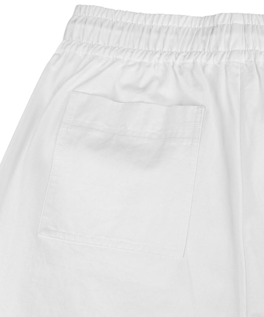 Nodeuyuumeon Cotton Relax Elastic Waist Pants [White]