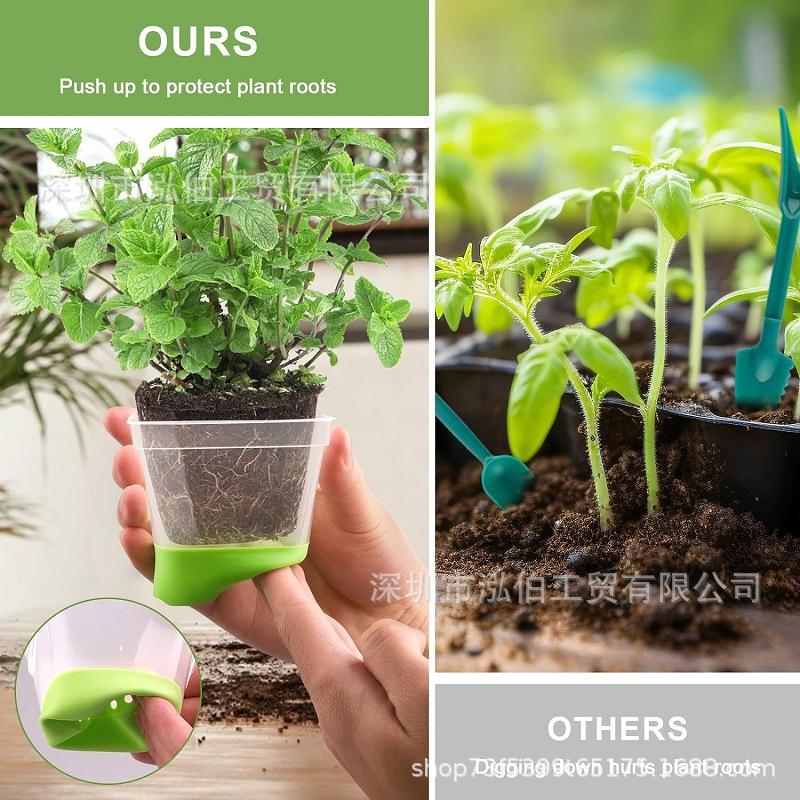 Plastic Square 3 Inch Seedling Starter Cup Transparent Nursery Container for Plant Propagation and Seed Germination with Drainage Holes