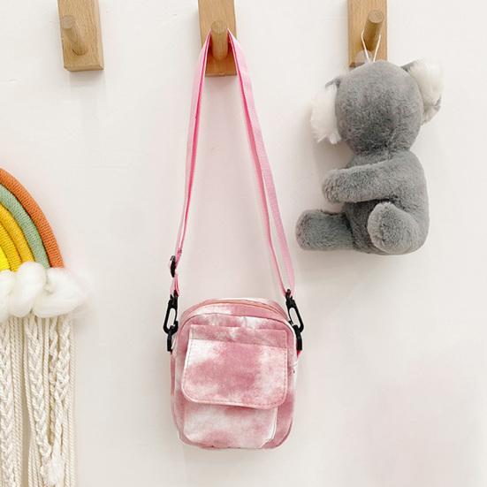Canvas Crossbody Bag Tie-Dye Pattern Shoulder Bag with Adjustable Shoulder Strap Phone