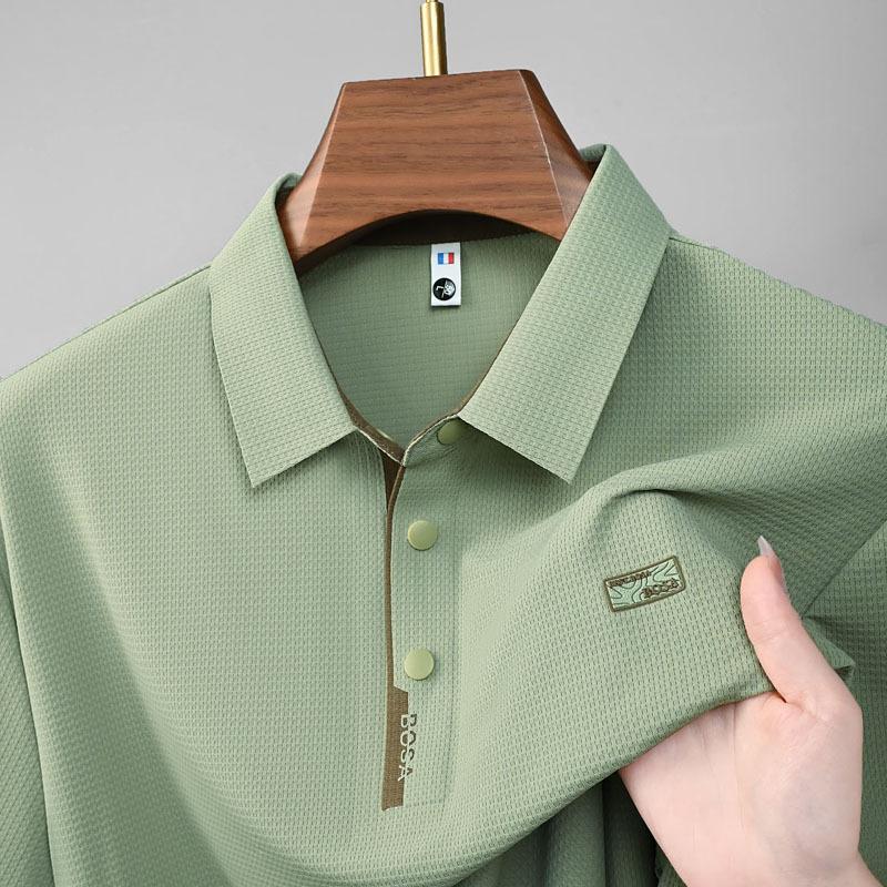 Short-sleeved POLO shirt, men's pure cotton breathable T-shirt, business casual lapel top