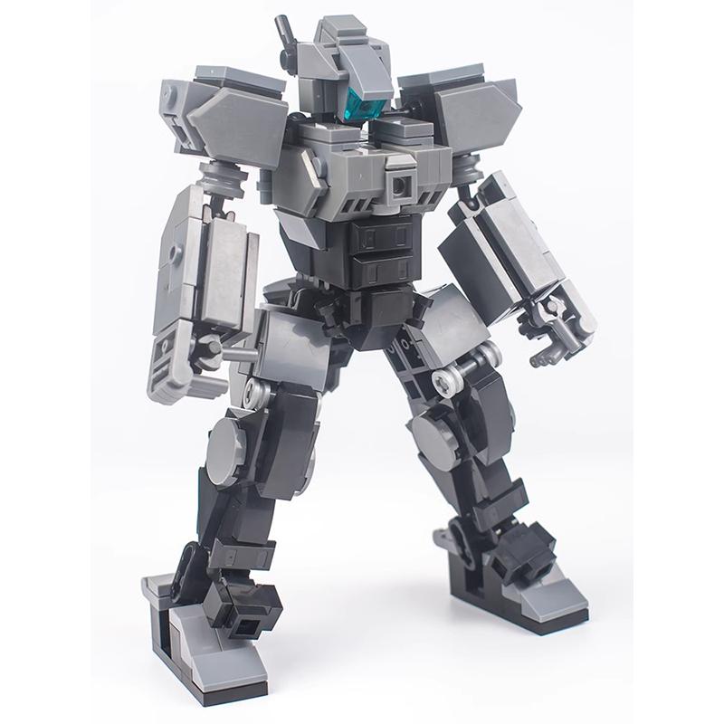 Custom Creation Mech Constructing Pieces Humanoid Mech War Machine Putting Together Plug In Model Children's Building Blocks Toy