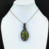 Tree Of Life Green Flash Labradorite Gemstone Handmade Pure Copper Wire Wrap Jewelry Pendant For Women
