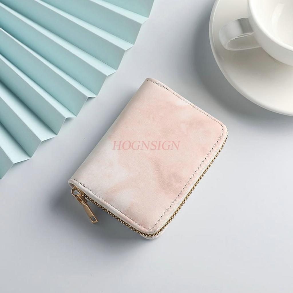 1pcs Compact and exquisite mini organ card bag for women with gradient blending and multi slot student zipper coin purse
