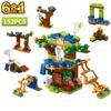 6In1 New Tree House Treehouse Blocks Girls' Castle Room Climb Slide Classic Model Building Blocks Sets Bricks Kid Gift Toys City
