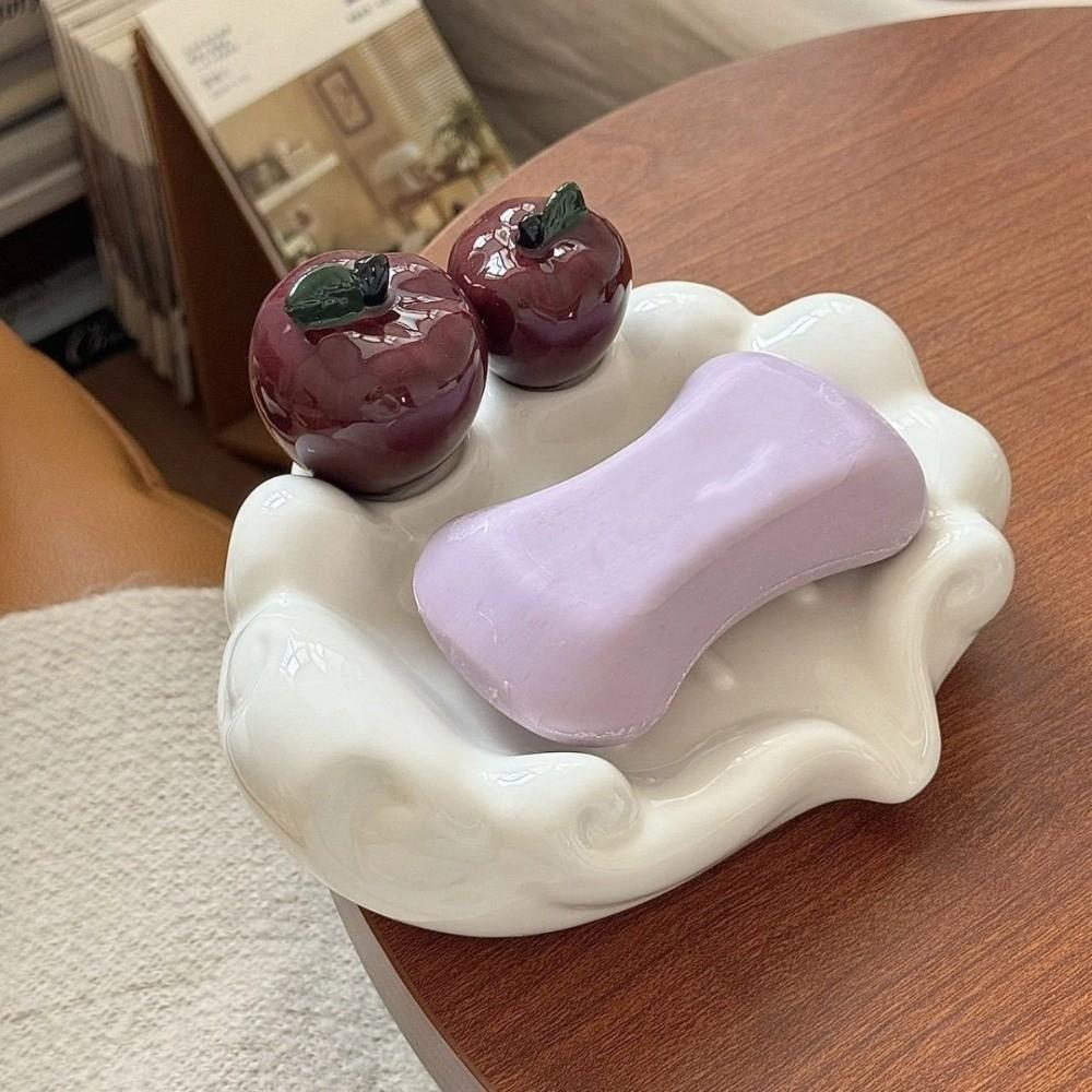 Decorative Snake Fruit Soap Dish Stylish Draining Soap Dish Modern Ceramic Soap Box  Kitchen