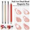 Strong Magnetic Long Double Head Nail Magnet Sticks Tool Magnetic Cat Eye Gel Polish Nail Art Pens For DIY Salon Studio Or Home