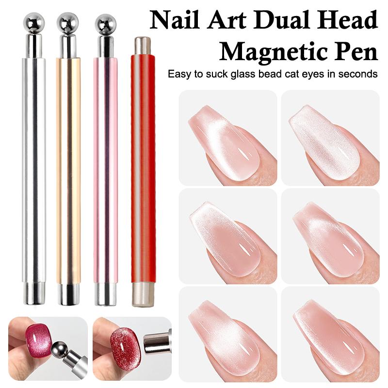 Strong Magnetic Long Double Head Nail Magnet Sticks Tool Magnetic Cat Eye Gel Polish Nail Art Pens For DIY Salon Studio Or Home