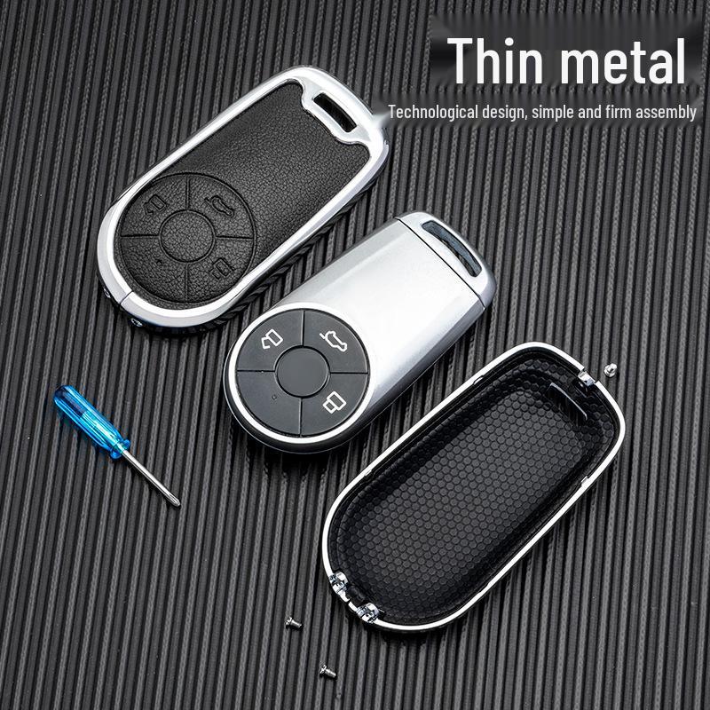 Double-Sided Leather Key Case for ORA Good Cat GT & Lightning Cat - Full Coverage, No Signal Block