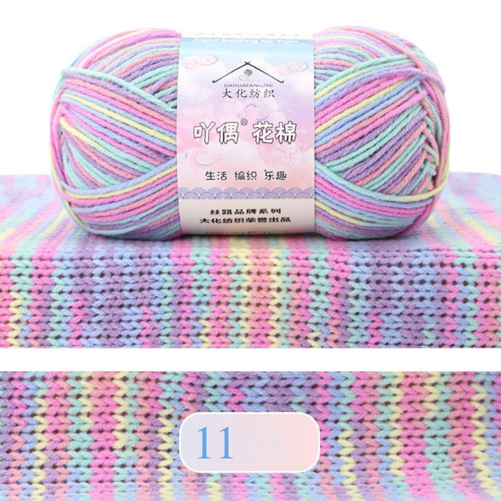 4Ply Knitting Yarn Color Gradient Dyeing Yarn Count 16S Milk Cotton Yarn Combed Cotton Milk Cotton Blend Cotton Yarn