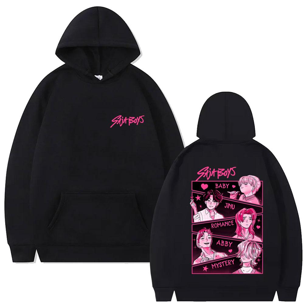 

Фильм K-pop Охотники на демонов Saja Boys Графическое худи Мужское Женское Корейский Худи Спортивный костюм Мужской Винтажное Оверсайз Худи S