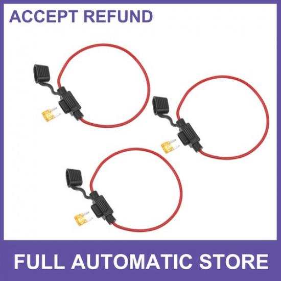 3 Set DC 12V Car ATC Blade Style Inline Mini Fuse Holder with 5A Mini Fuse New