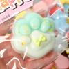 Soft Cat Paw Squishy Toys – Handmade Silicone Kawaii Taba Toys for Stress Relief, Anxiety Squeeze Fidget, Light Green
