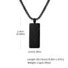 Stylish Crack Square Pendant Necklace for Men,Trend Stainless Steel Vertical Pendant,Jewelry Gift for Husband Dad Son