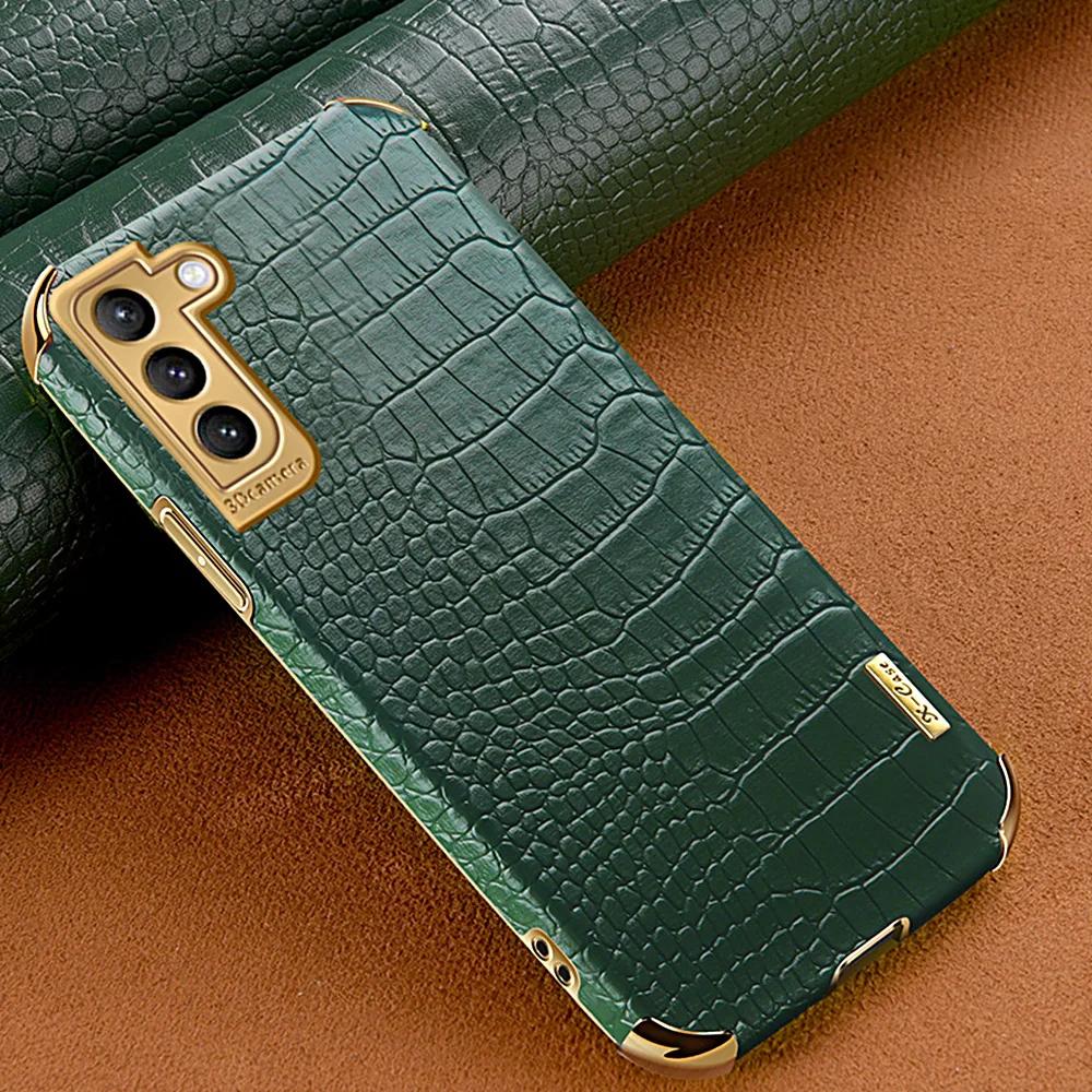 Case for Samsung Galaxy S23 Ultra Crocodile Pattern Leather S22 S21 S20 S10 Plus Ultra S23 FE Case Protective Ring Holder Cover