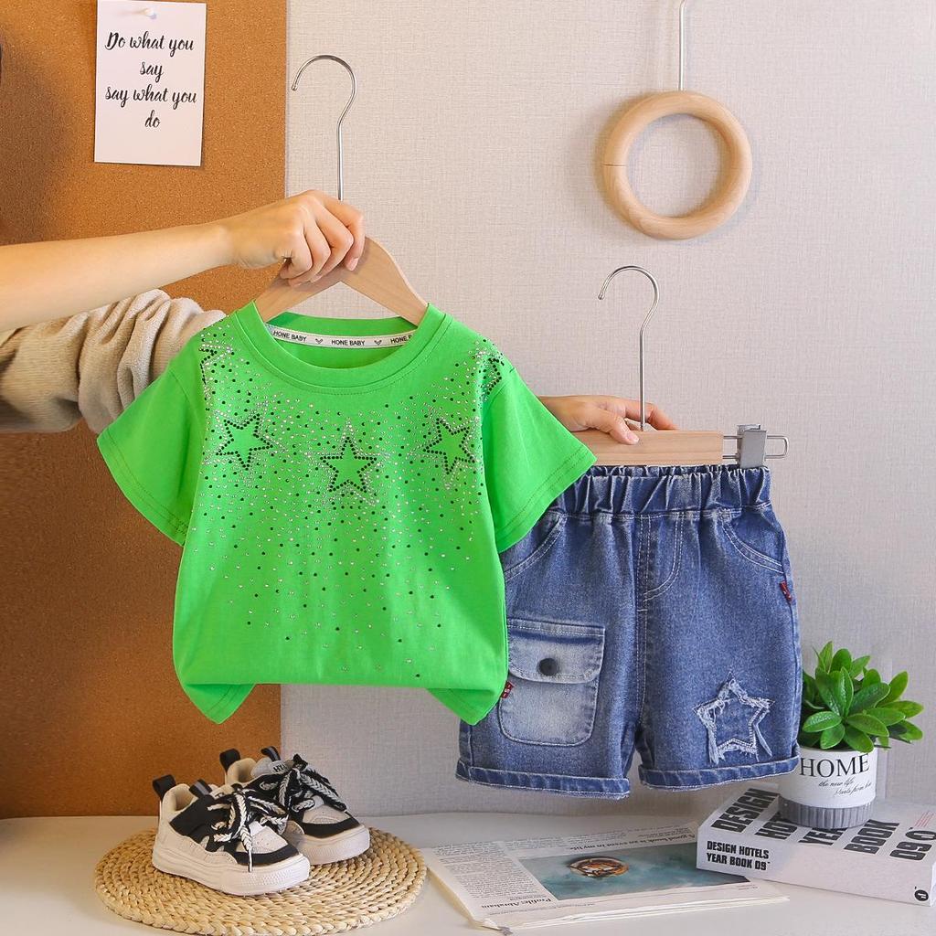 Jungen Sommer 2026 Stern Strass Kurzarm T-Shirt - Trendiges Lässiges Kinder Outfit
