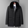 Lambskin Cotton-Padded Jacket for Middle-Aged Men and Seniors
