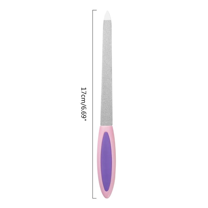 Double Sided Nail Art Buffers Stainless Steel Nail File Manicure Tools Manicure Files for Salon and Homes Easy to Use