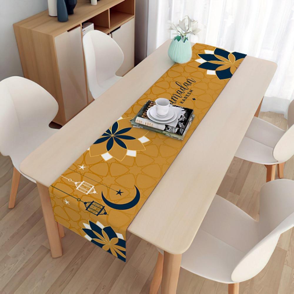 2 Stück Lange Leinen Feiertags Dekorative Tischdecke Staubtuch Platzset